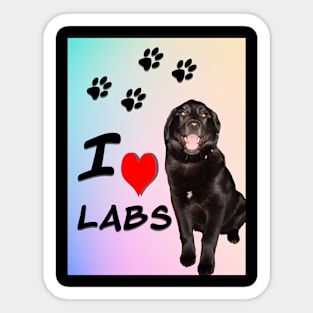 I Love Labs Sticker